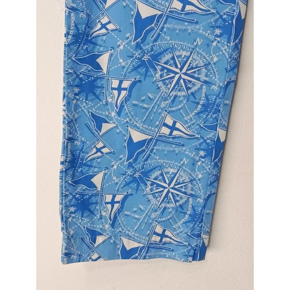 Vineyard Vines Men’s Pants Sailbot All Over Print Blue Size 28x32